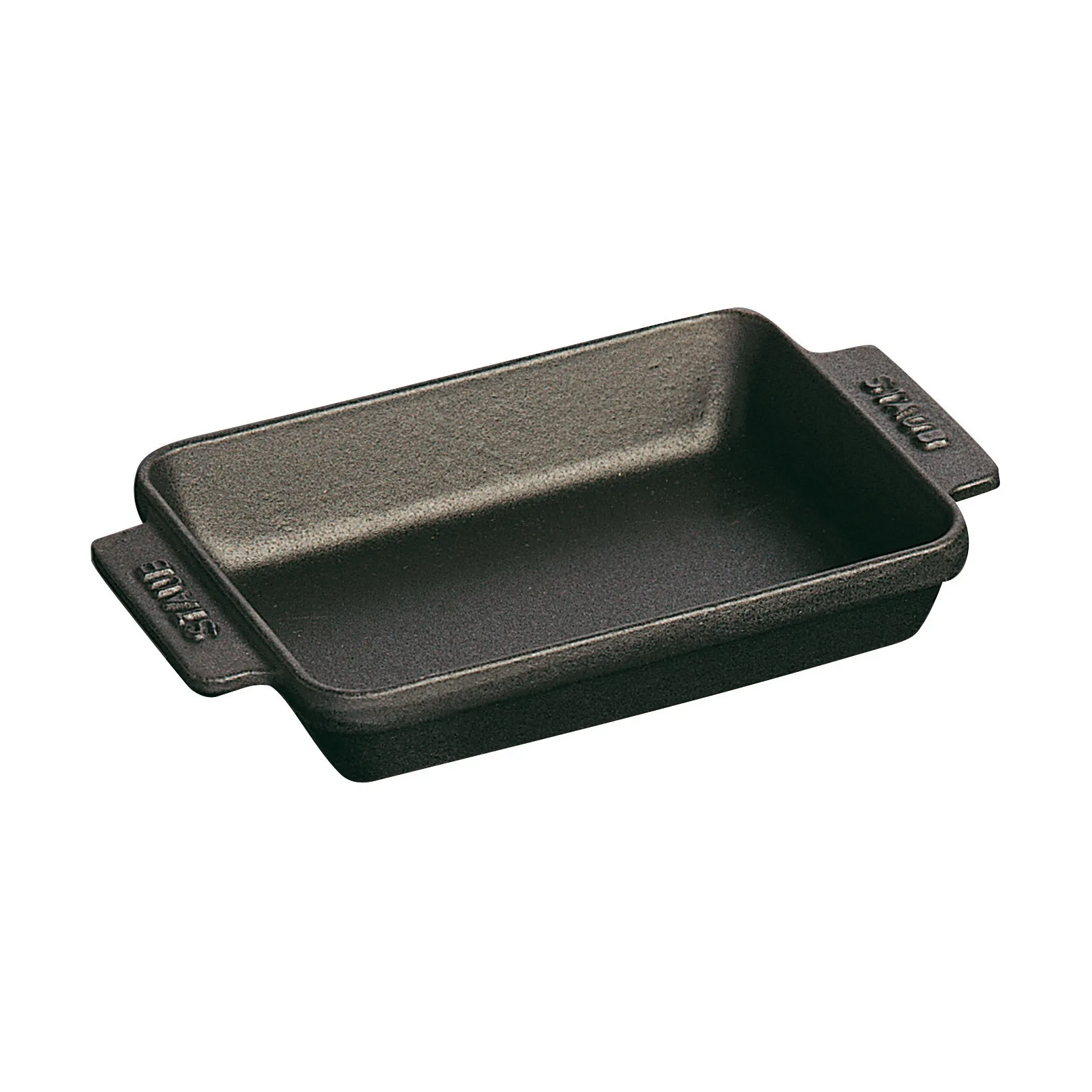 Staub rectangular oven dish cast iron 15x11 cm, Black STAUB