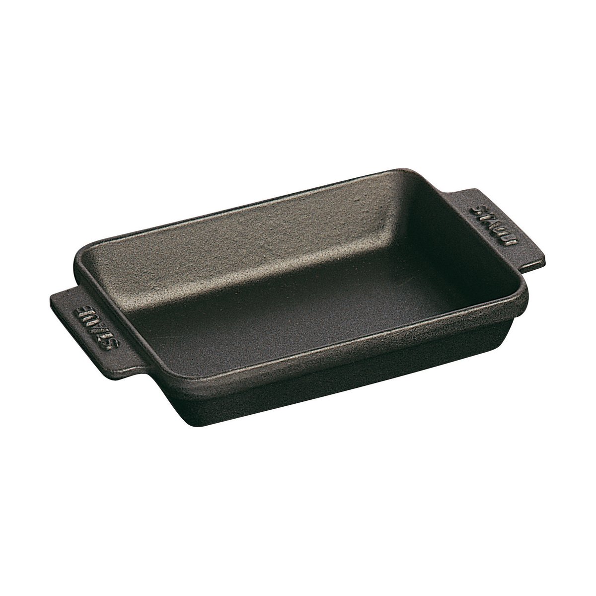Staub rectangular oven dish cast iron 15x11 cm Black