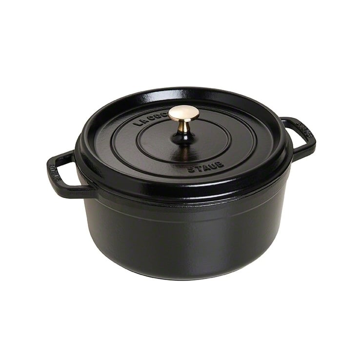 Staub round casserole dish 5.2 l black | Scandinavian Design | Cooking pots & Casserole dishes | Black