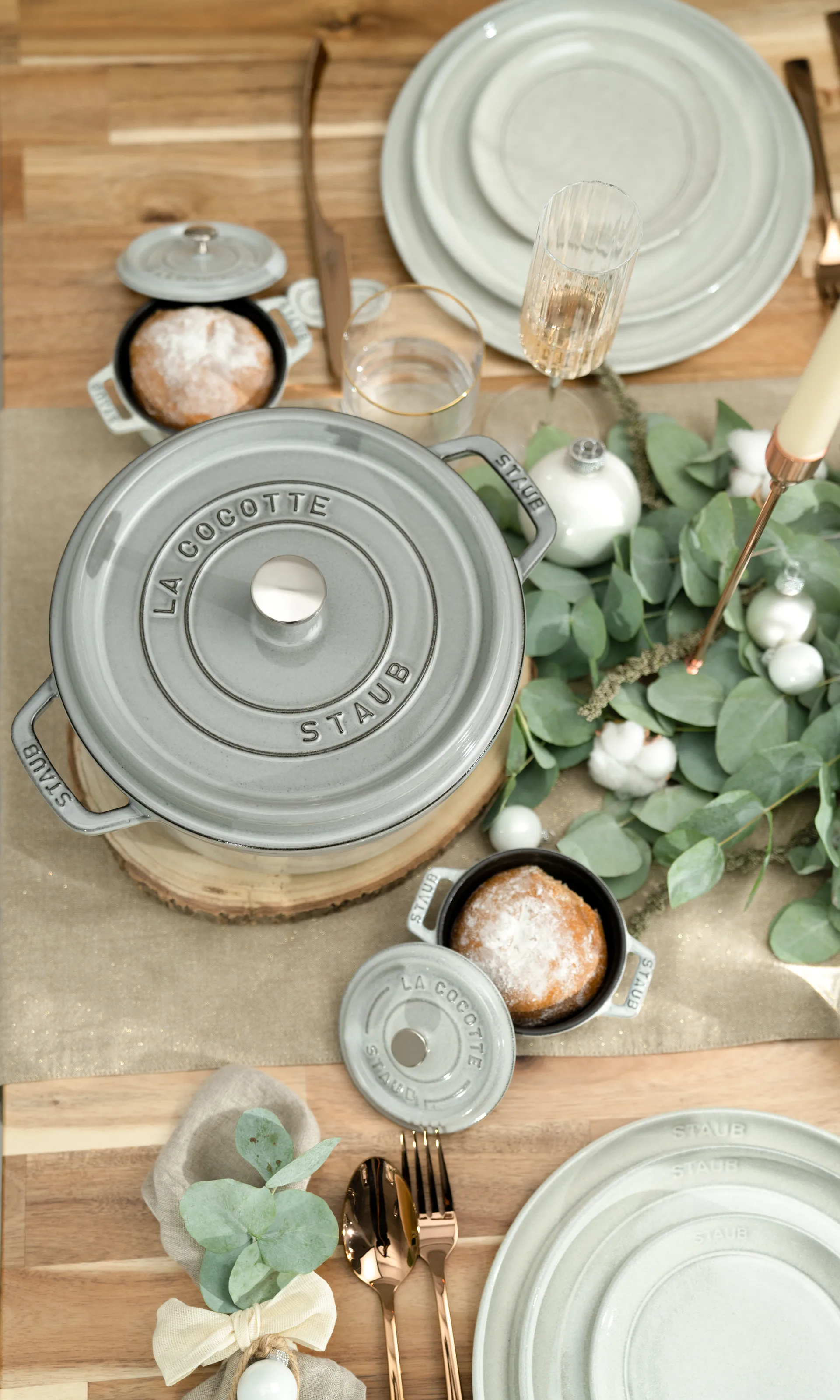 Staub round casserole dish 5.2 l, grey STAUB