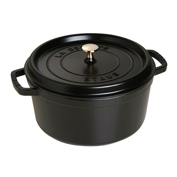 Staub round casserole dish 6.7 l - black - STAUB