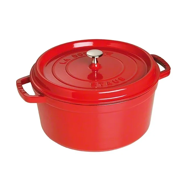 Staub round casserole dish 6.7 l, red STAUB