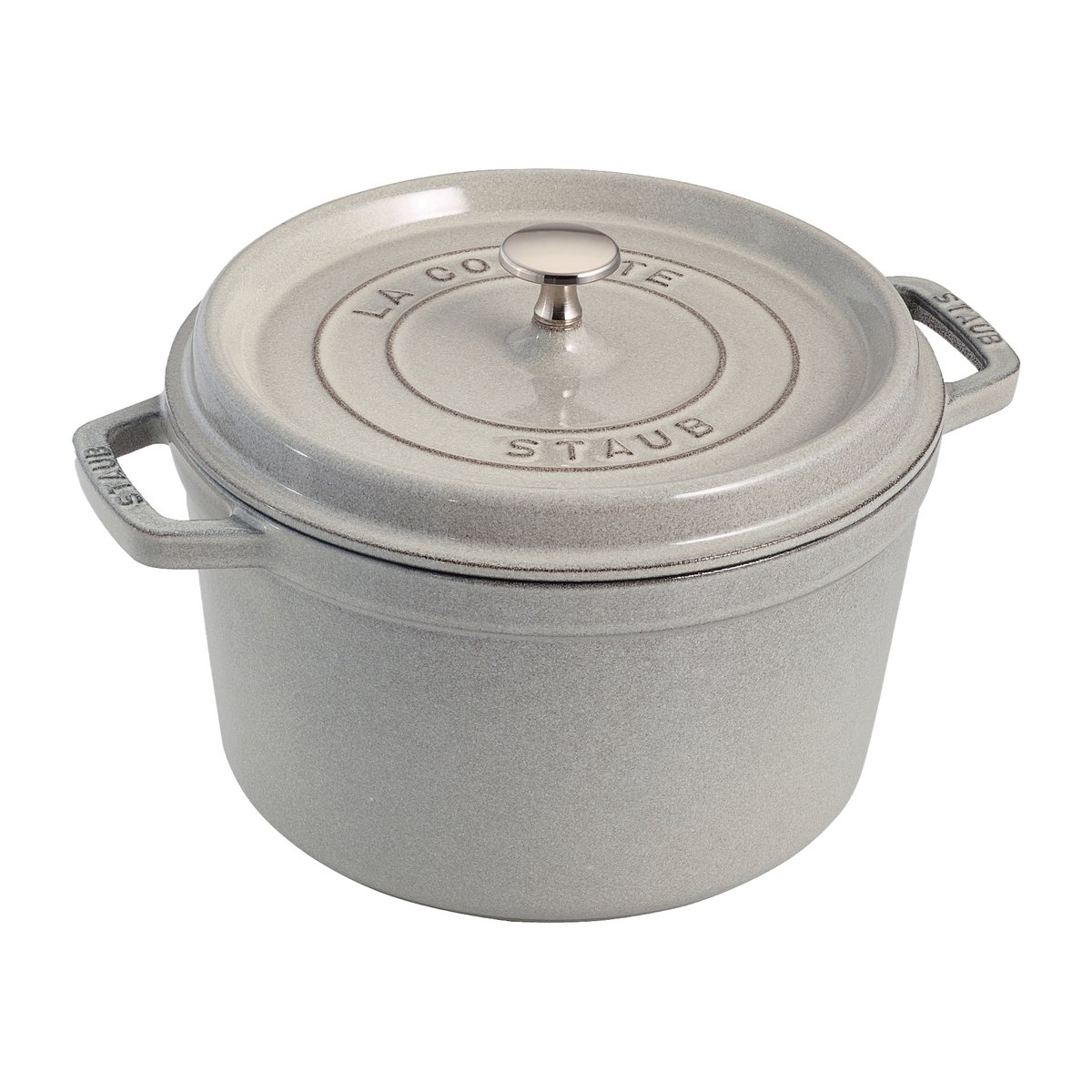 Staub round casserole dish high 4.8 L White Truffle