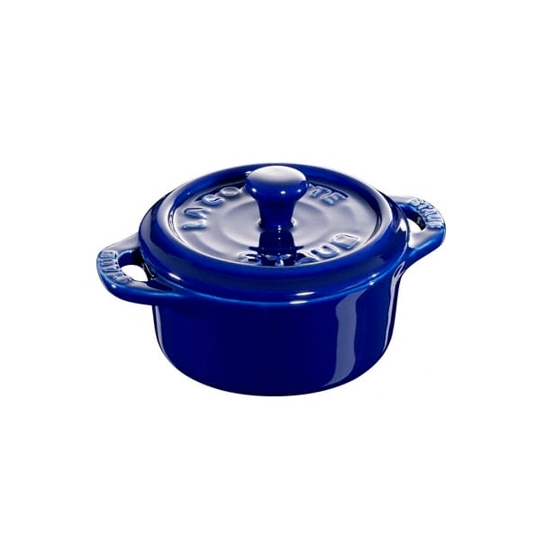 Staub round mini casserole dish 0.2 l - blue - STAUB