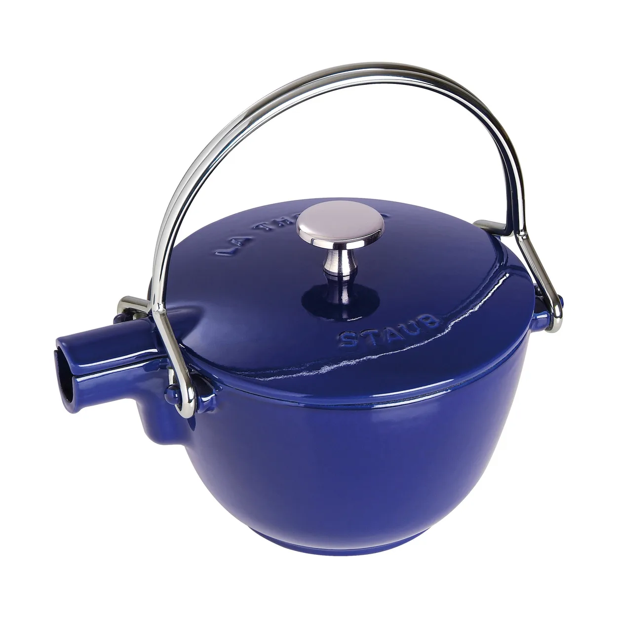 Staub teapot cast iron round 1.15 L Dark blue | Scandinavian Design | Teapots | Blue