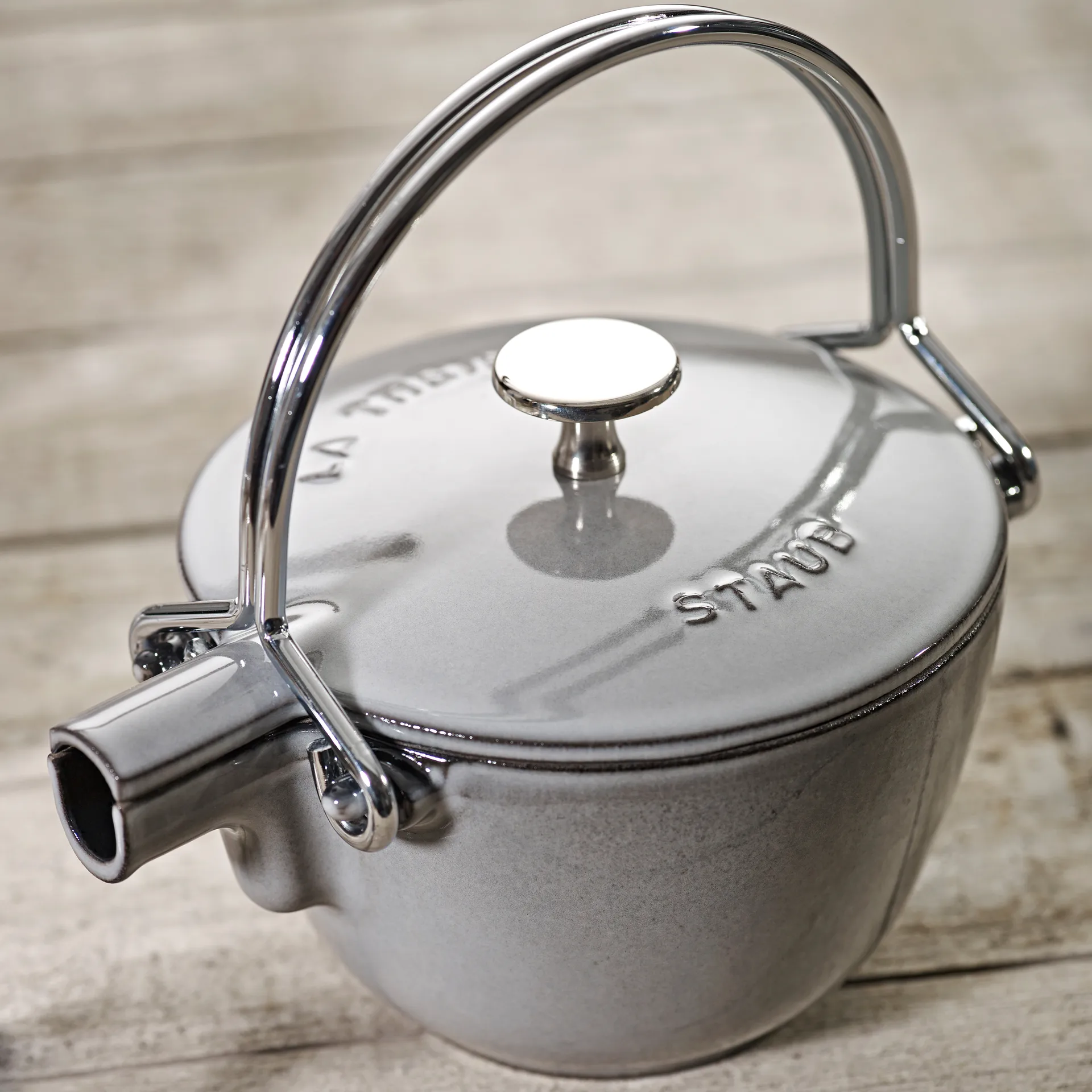 Staub teapot round 1.15 L, grey STAUB