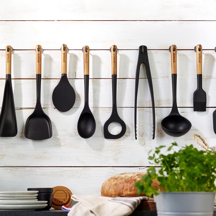 Staub Canada - Beautiful kitchen spaces and cookware needs beautiful  accessories 🖤 Personalize your kitchen with practical and decorative Staub  tools and accessories. Exquisite and ergonomic - they are perfectly  contoured to