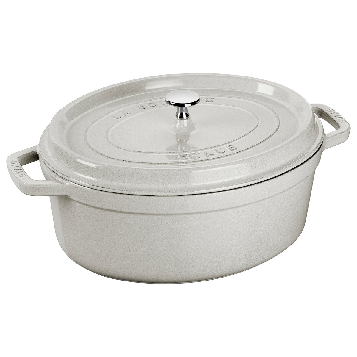 Staub White Truffle casserole oval 5.5 l | Scandinavian Design | Cooking pots & Casserole dishes | White