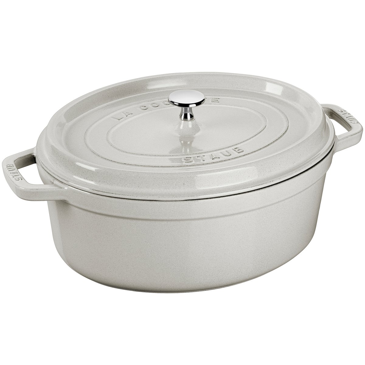 Staub White Truffle casserole oval 8 l | Scandinavian Design | Cooking pots & Casserole dishes | White
