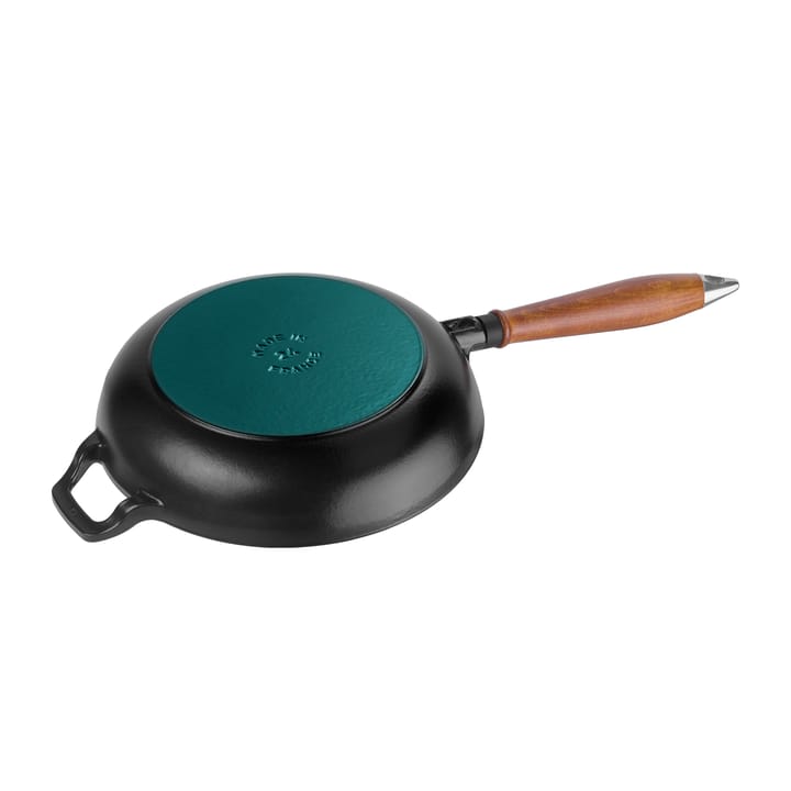 Vintage frying pan with wooden handle Ø24 cm - Black - STAUB