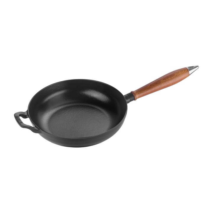 Vintage frying pan with wooden handle Ø24 cm - Black - STAUB