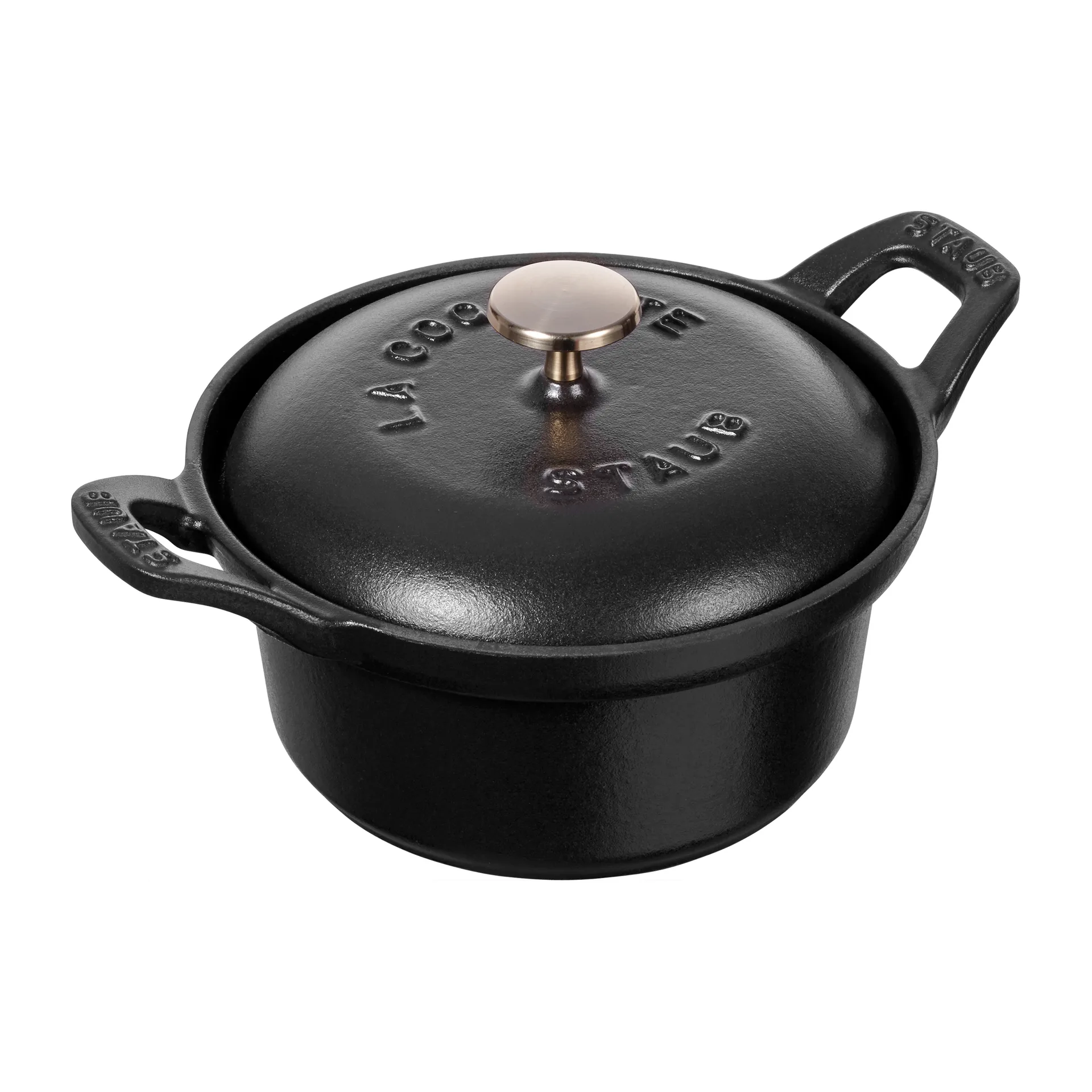 Vintage La Coquette casserole dish round 0.5 L, Black STAUB