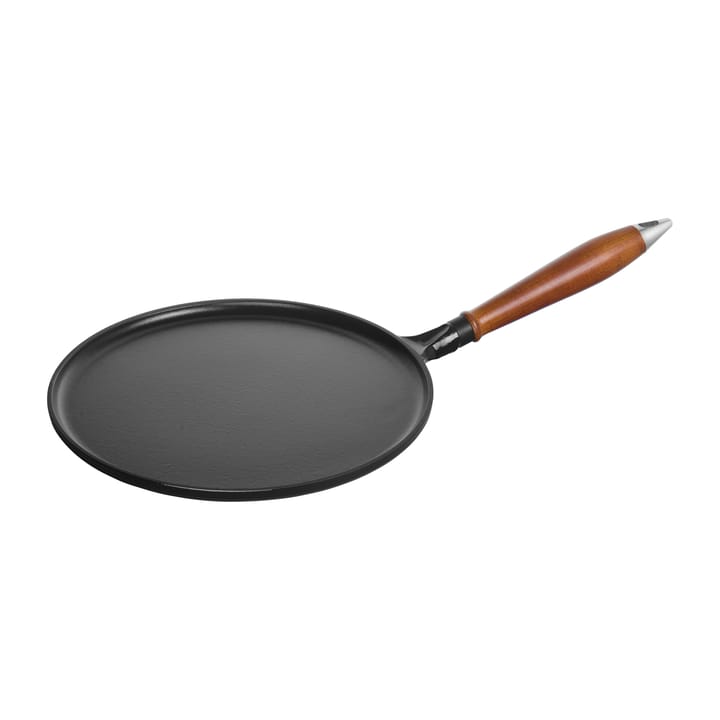 Vintage pancake pan with wooden handle Ø28 cm - Black - STAUB