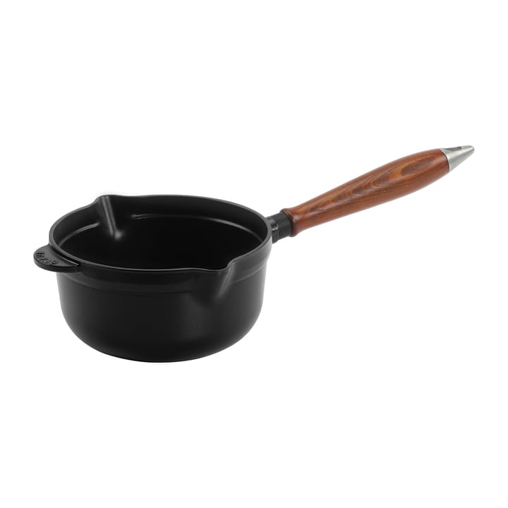 Vintage saucepan with wooden handle Ø18 cm - Black - STAUB