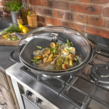 Wok with glass lid Ø37 cm 5.7 L - grey - STAUB