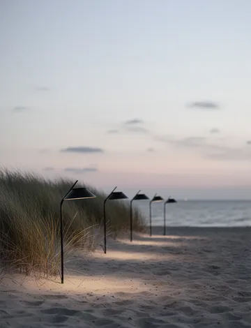 Angle solar bollard light with stand - Black - Stelton