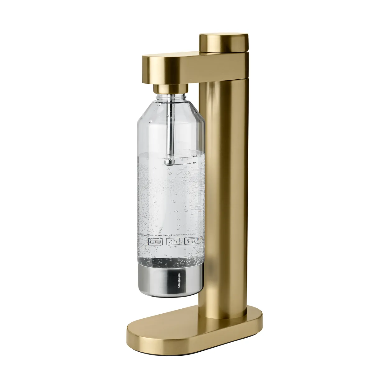 Stelton Brus carbonator Brushed Brass | Scandinavian Design | Gold-coloured
