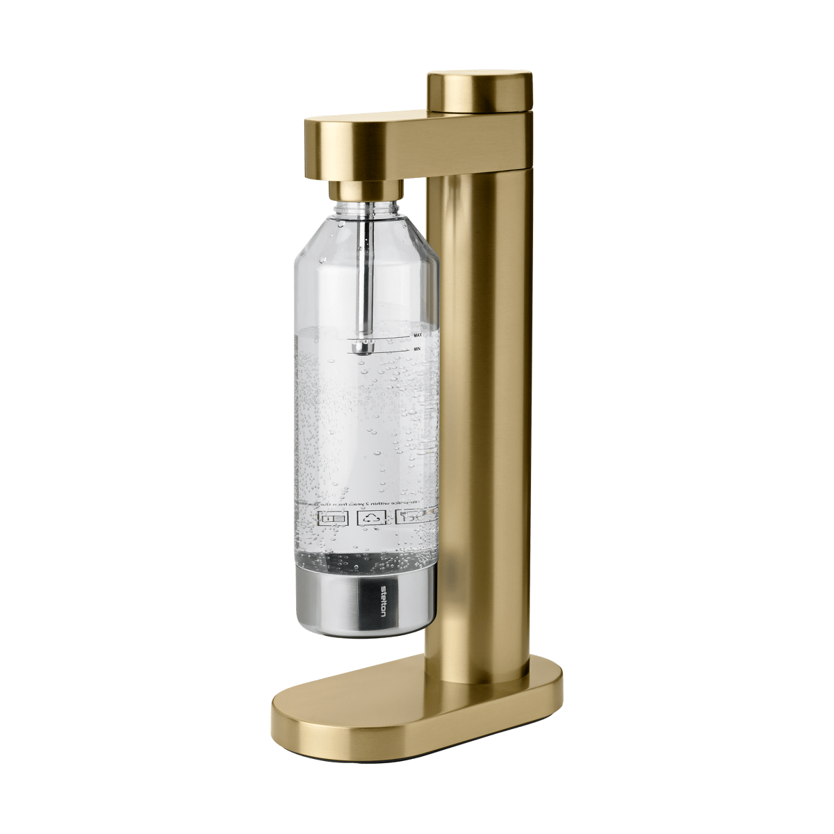 Stelton Brus carbonator Brushed Brass | Scandinavian Design | Gold-coloured