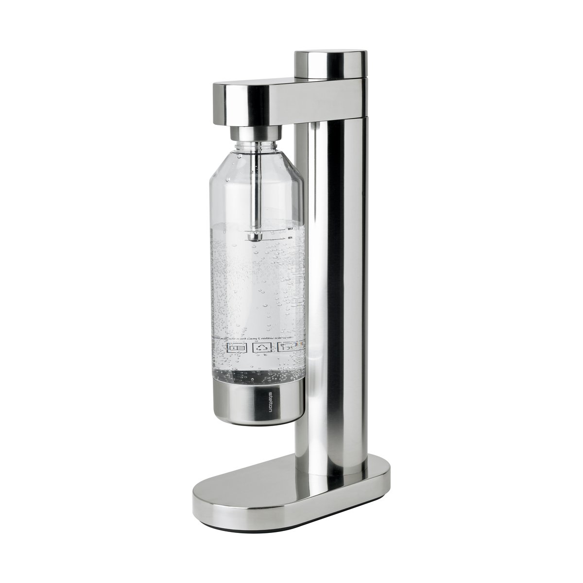 Stelton Brus carbonator Steel | Scandinavian Design | Silver-coloured