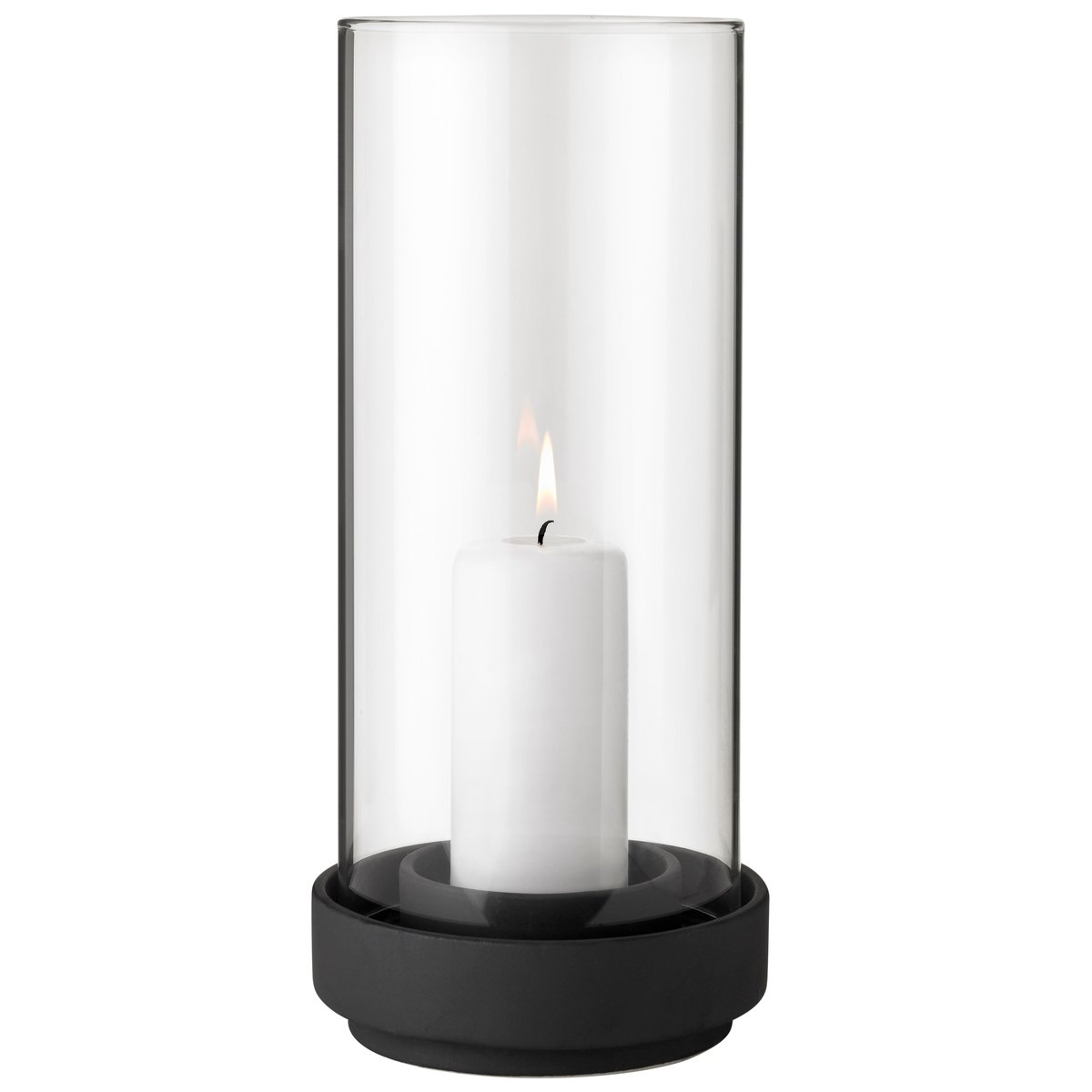 Stelton Hurricane lantern black Large | Scandinavian Design | Tea light holders, lanterns & candle dishes | Brown