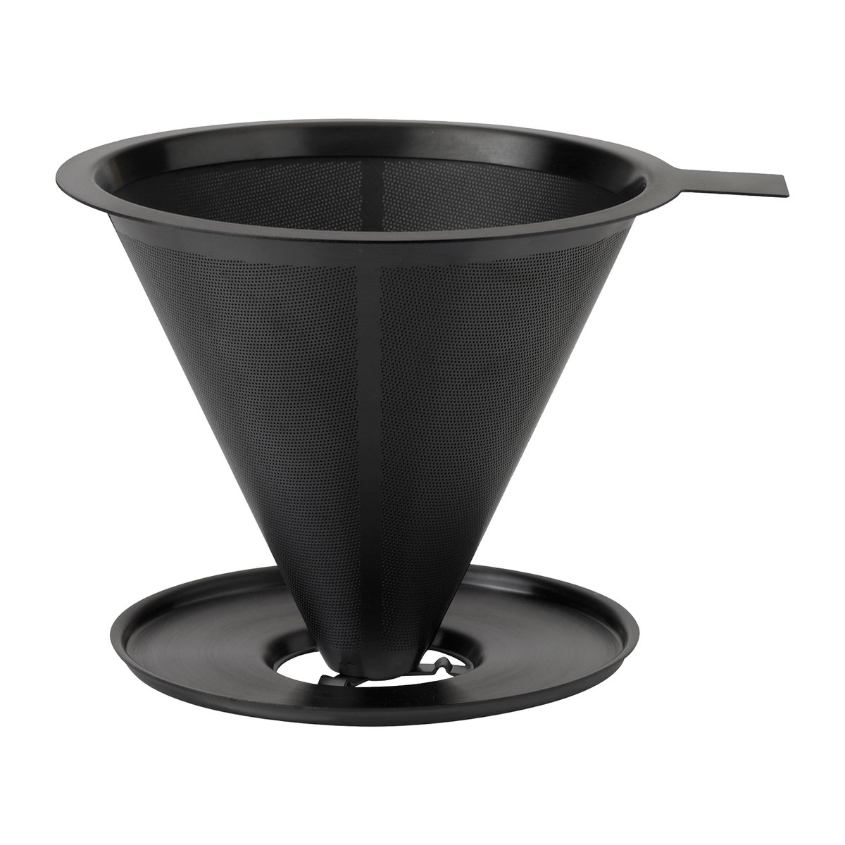 Stelton Nohr slow brew fine mesh coffee funnel Black metallic