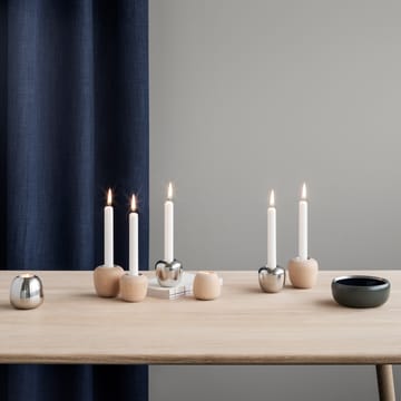 Ora candle sticks wood - small - Stelton