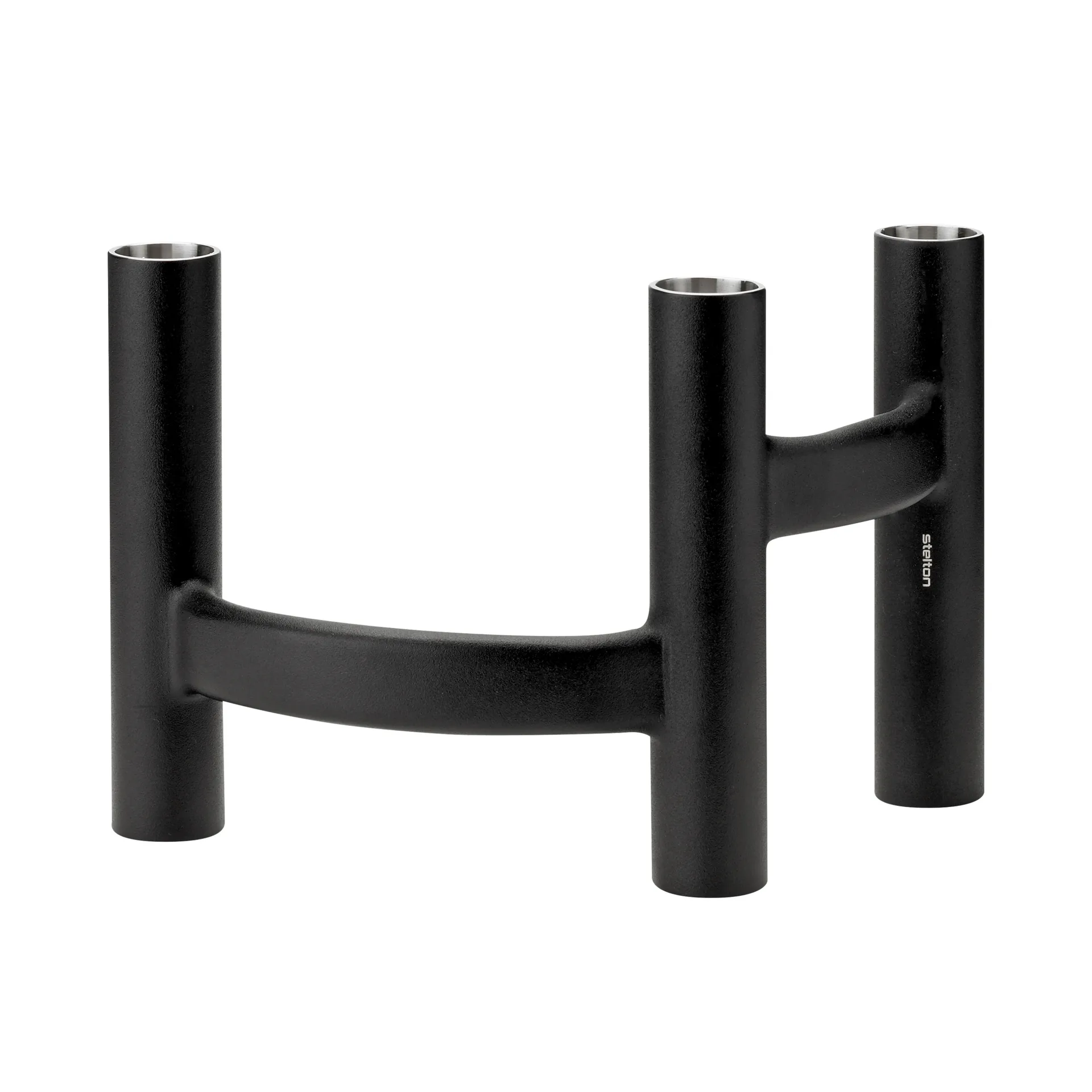 Ora three-armed candle holder, black Stelton