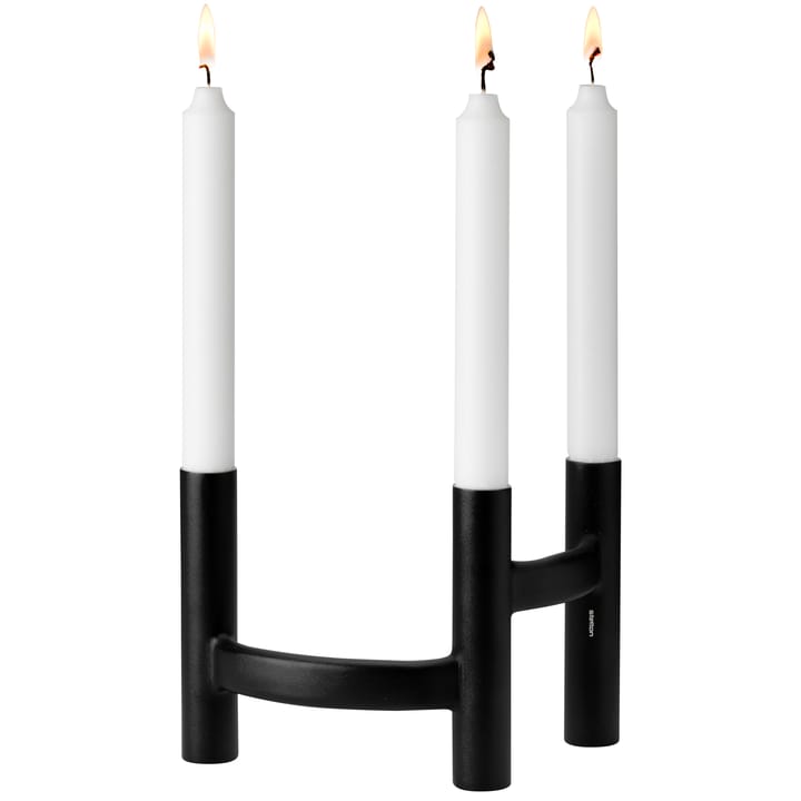 Ora three-armed candle holder - black - Stelton