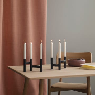 Ora three-armed candle holder - black - Stelton