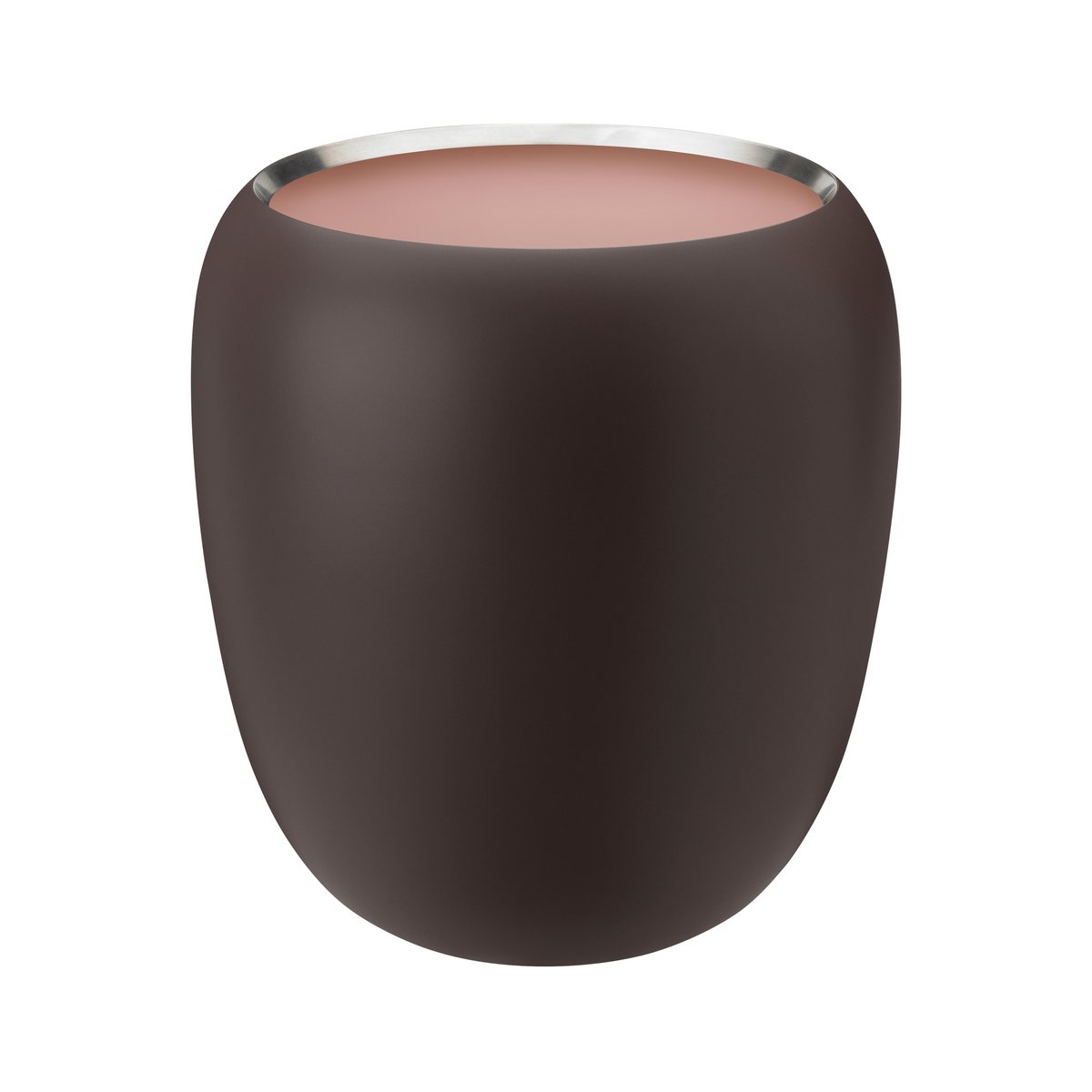 Stelton Ora vase 20 cm Dark powder-powder | Scandinavian Design | Vases | Brown