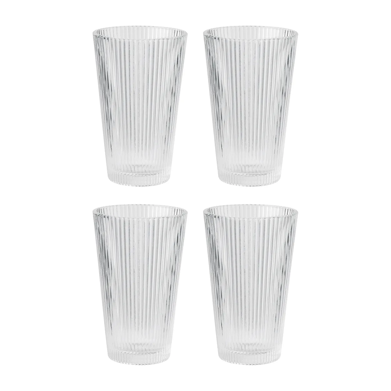 Stelton Pilastro drinking glass 35 cl 4-pack Clear | Scandinavian Design | Drinking glasses & tumblers | Transparent