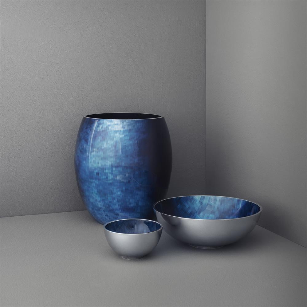 Large Blue-Grey Decorative Bowl