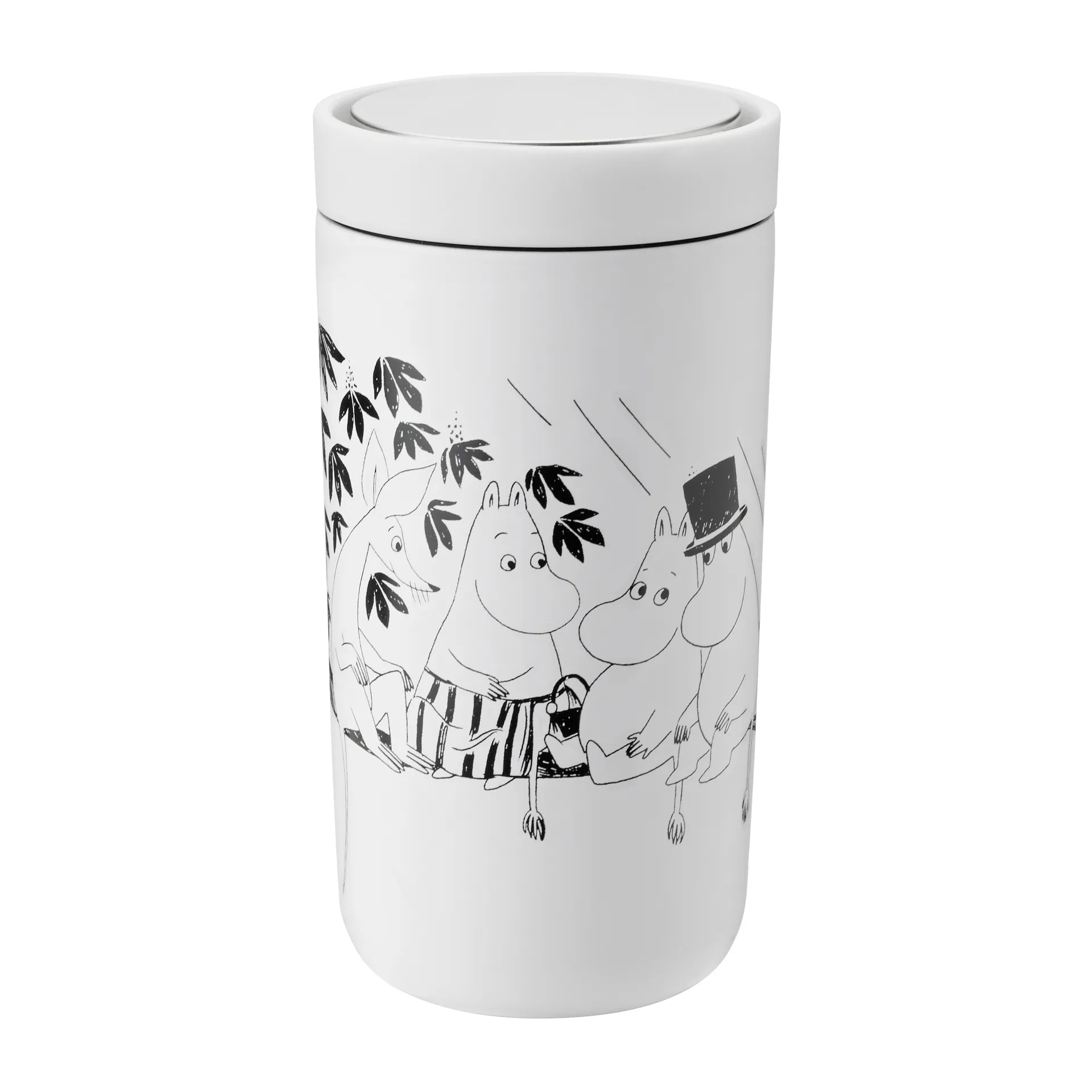 To Go Click Mumin mug 0.2 l, Soft white-black Stelton