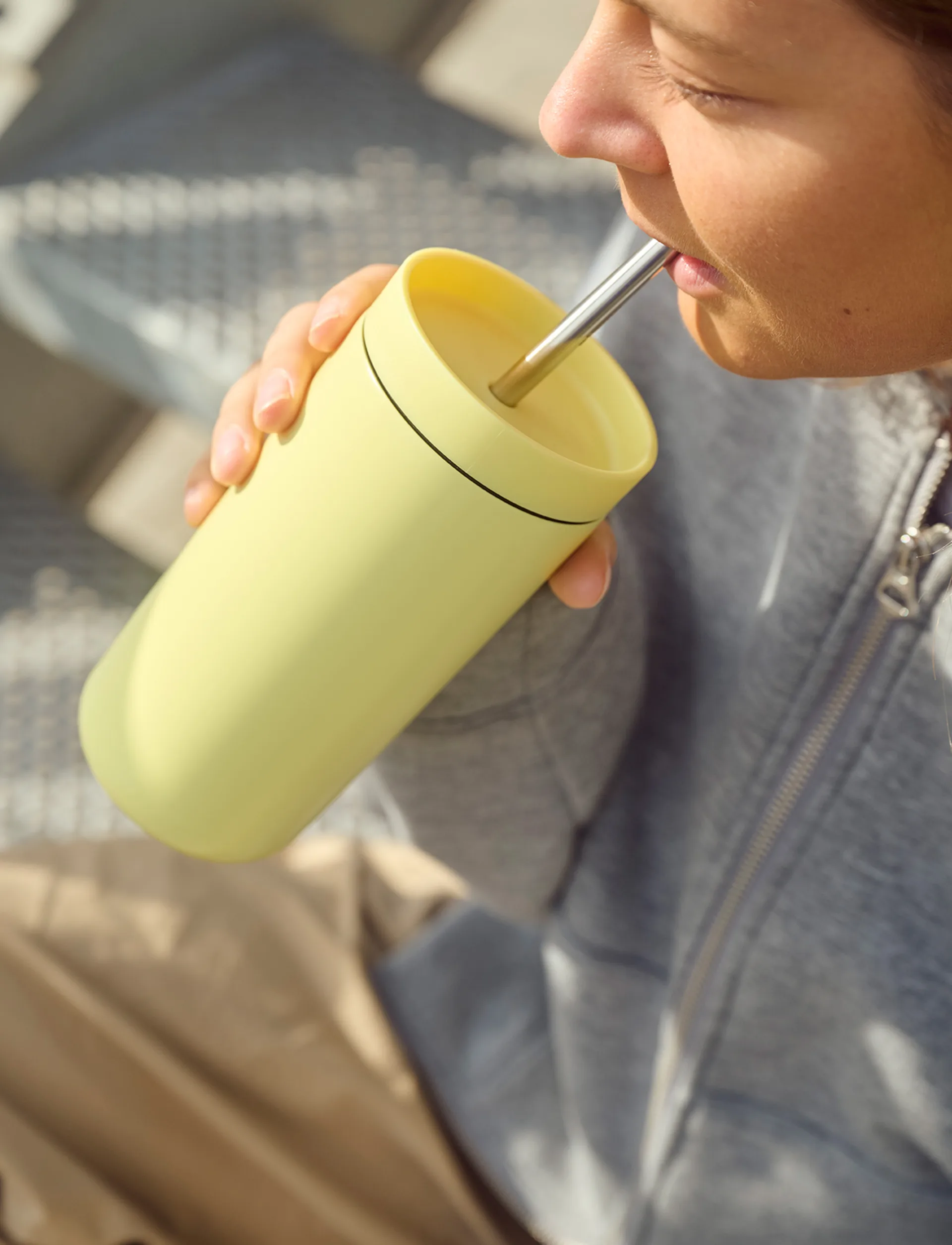 To Go Sip thermos mug with straw 0.4 L, Laevis Stelton