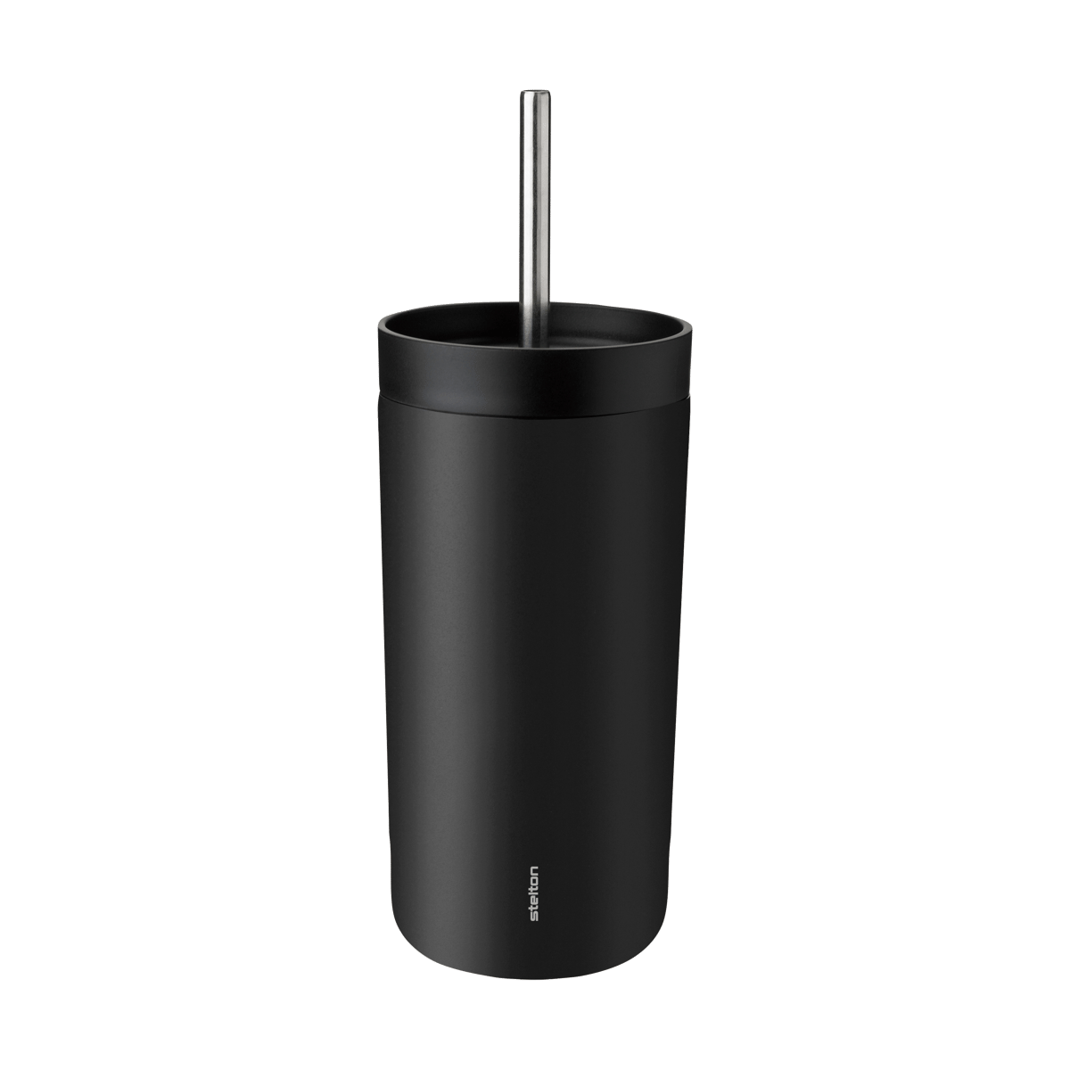 Stelton To Go Sip thermos mug with straw 0.4 L Soft black