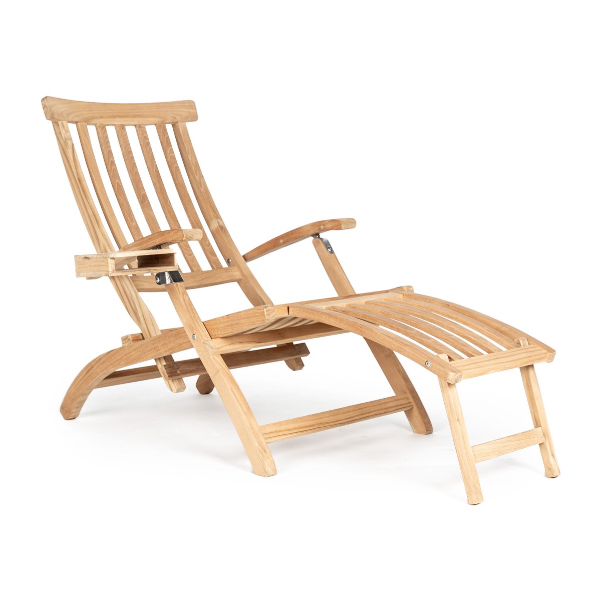 Stockamöllan Lobby deck chair teak Incl. tray and rain cover