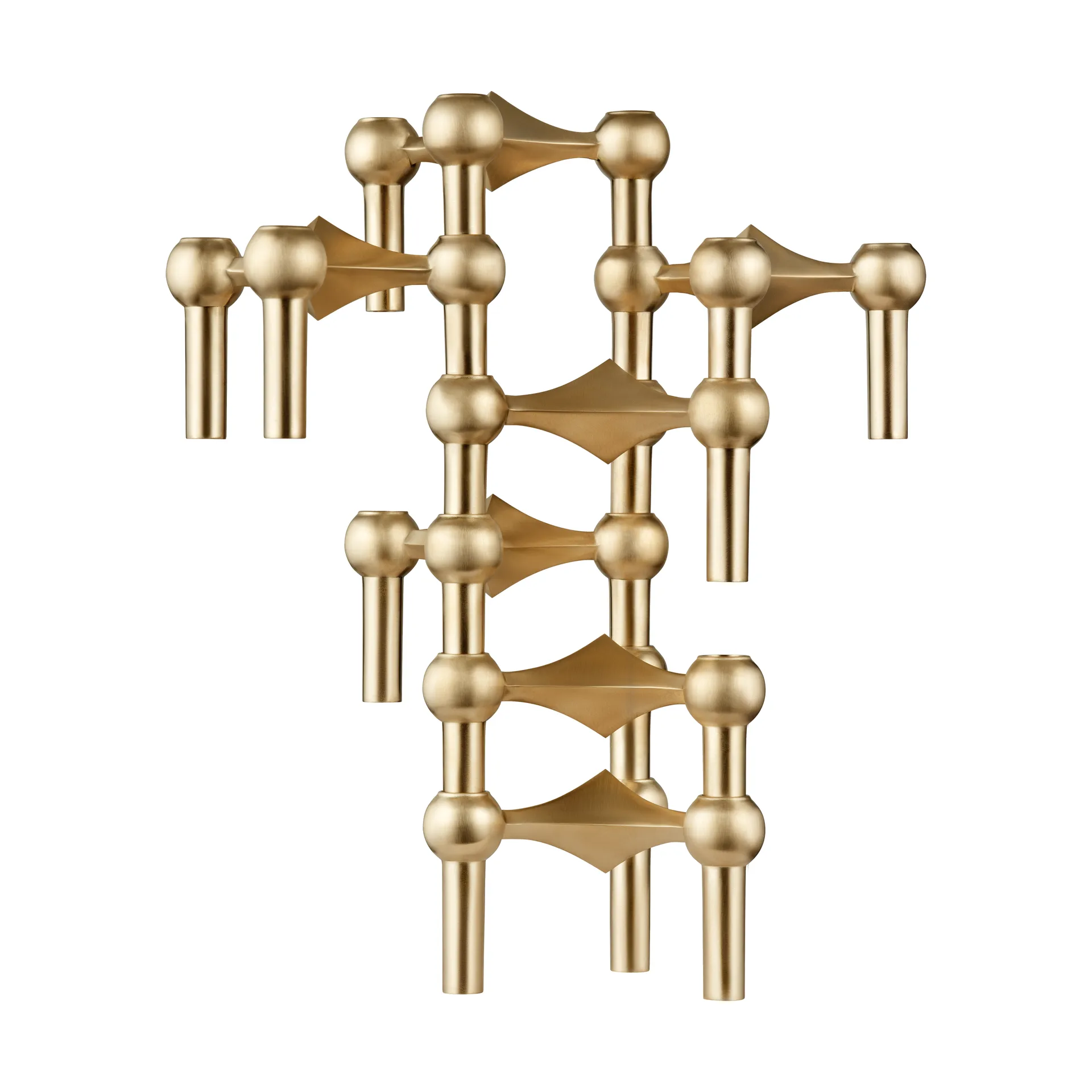 Nagel candle holder, Brushed brass STOFF