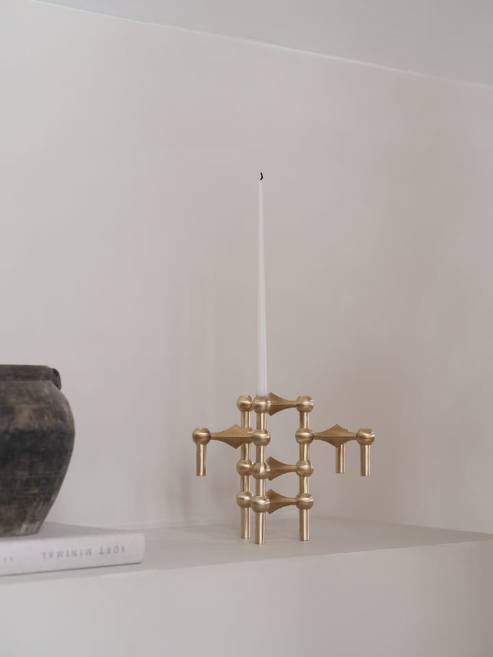Nagel candle holder, Brushed brass STOFF
