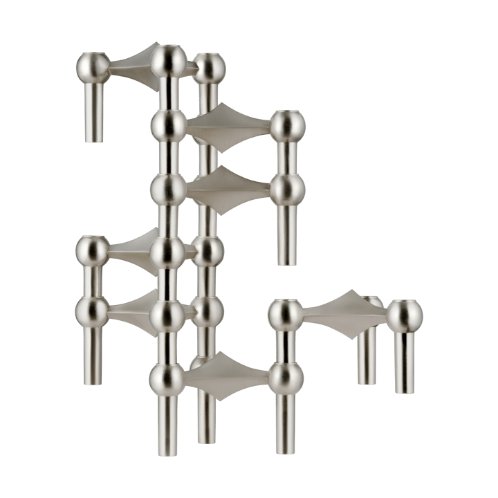 Nagel candle holder, Brushed chrome STOFF