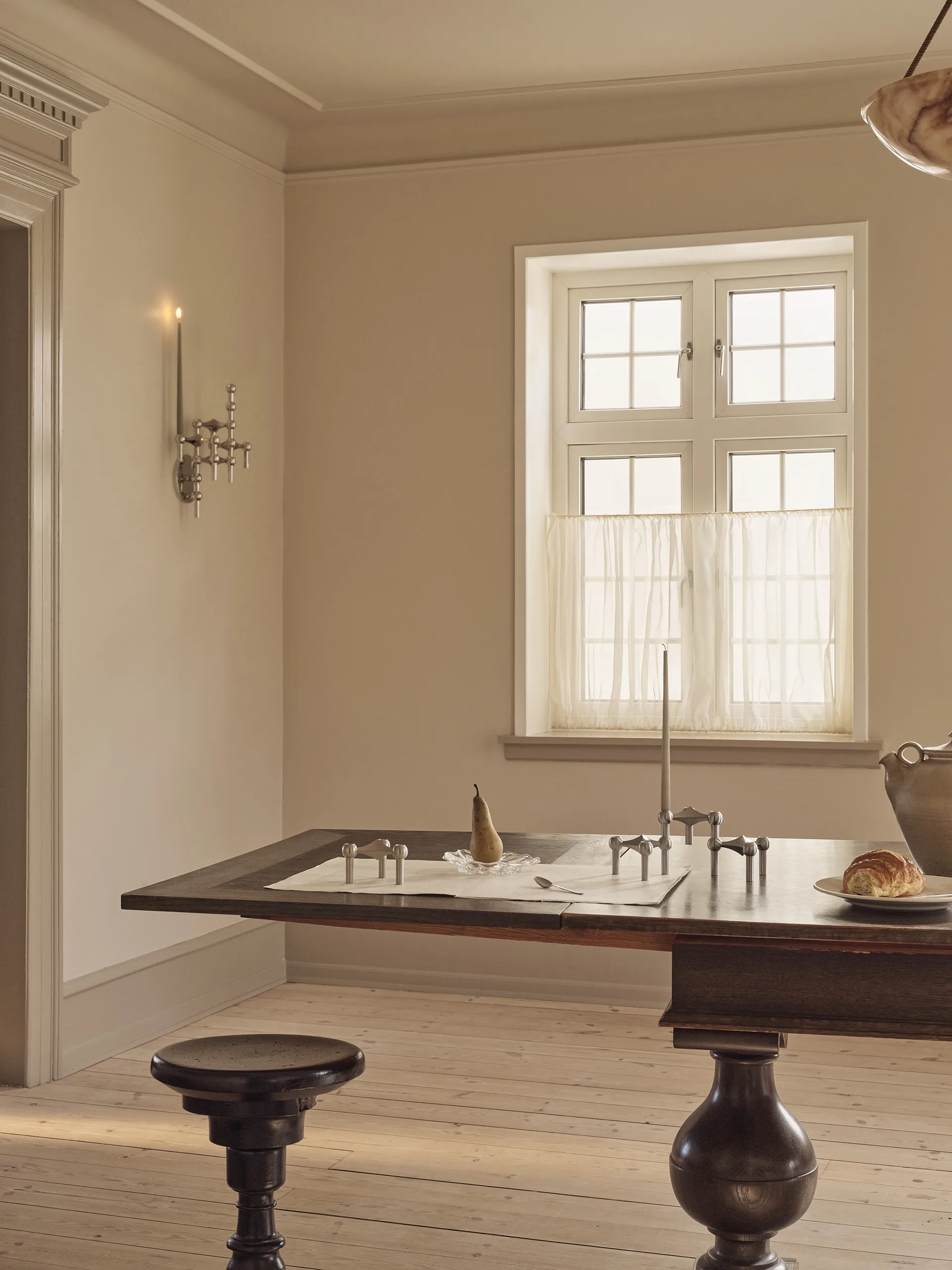 Nagel candle holder, Brushed chrome STOFF