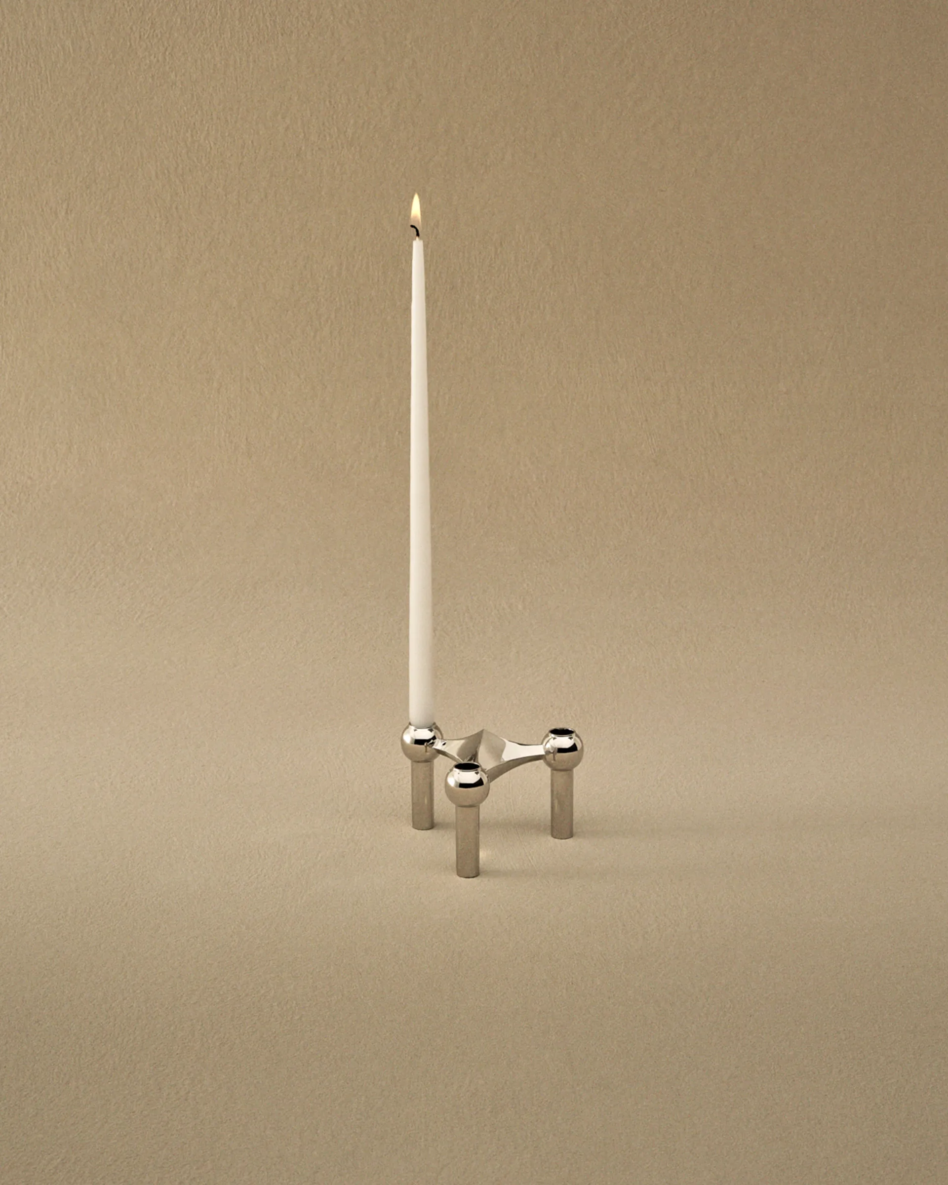 Nagel candle holder, chrome STOFF
