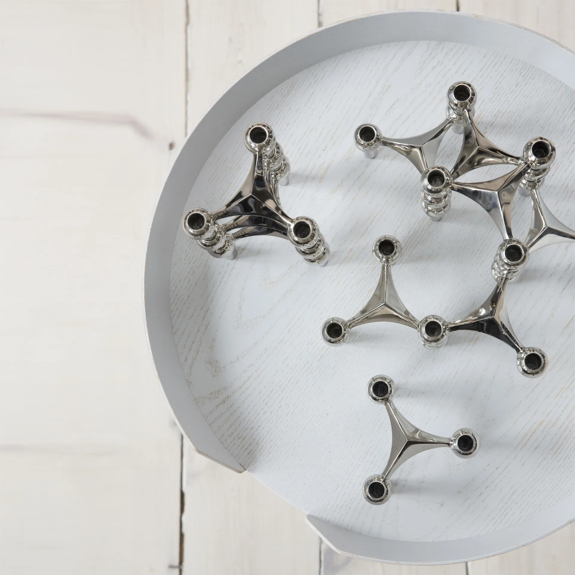Nagel candle holder, chrome STOFF