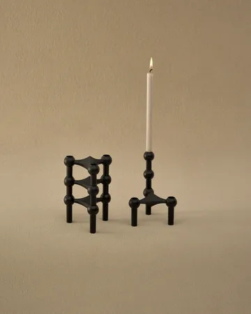 Nagel candle holder - matte black - STOFF