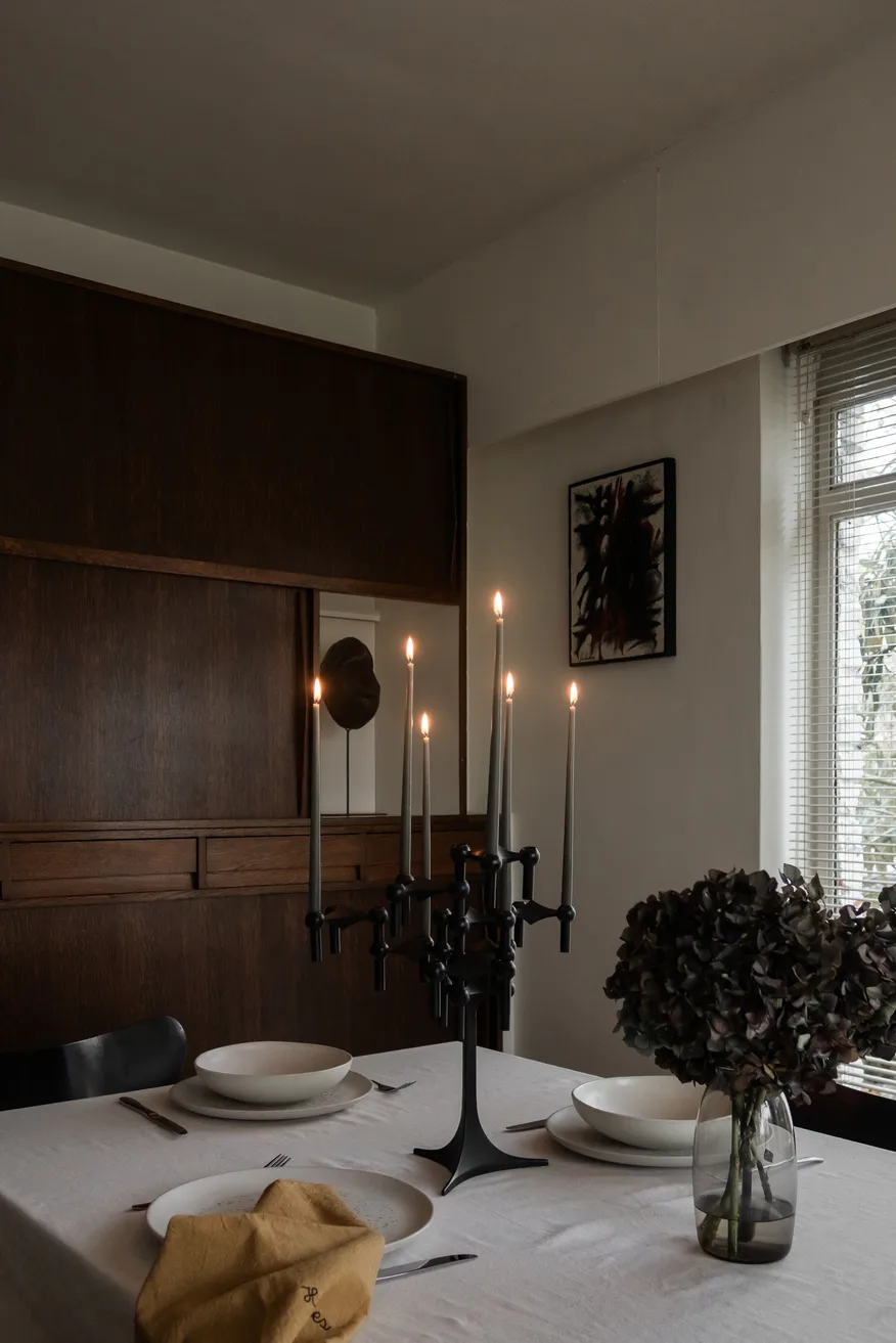 Nagel candle holder, matte black STOFF