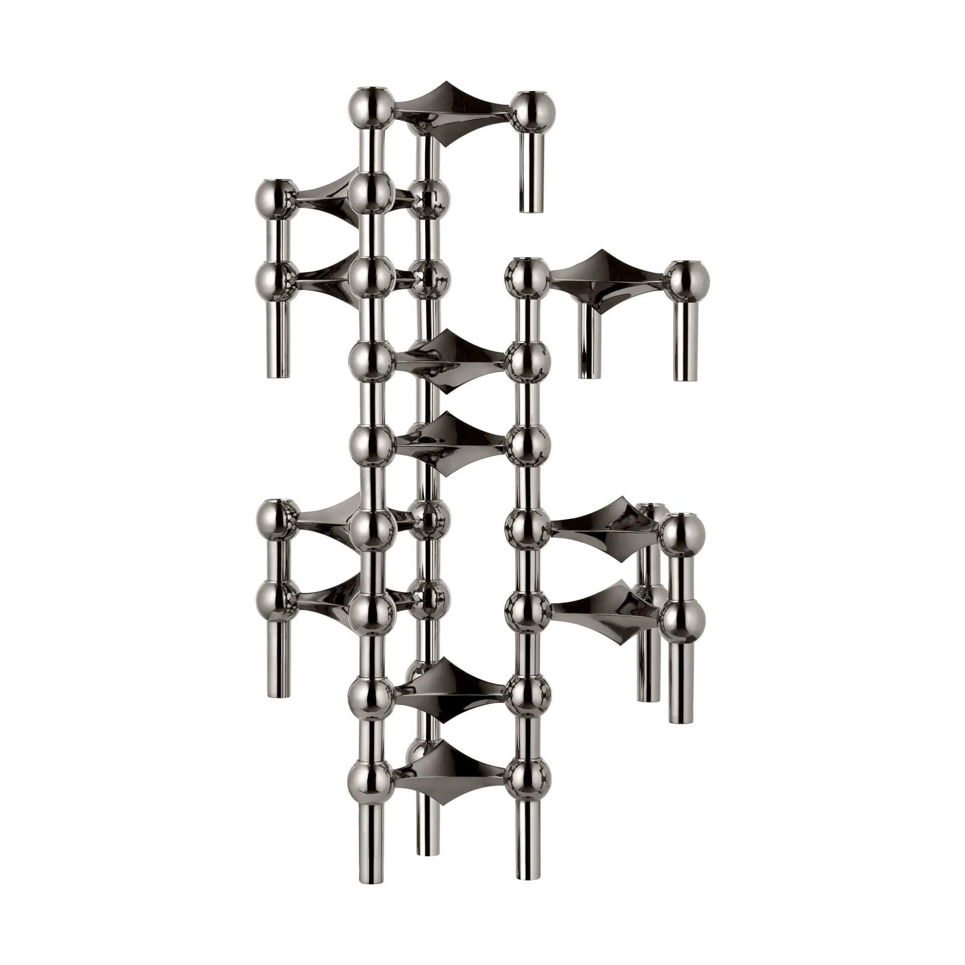 Nagel candle holder, Black chrome STOFF Nagel