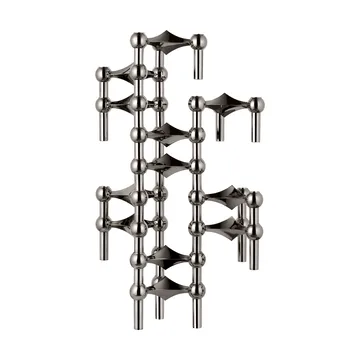 Nagel candle holder - Black chrome - STOFF Nagel