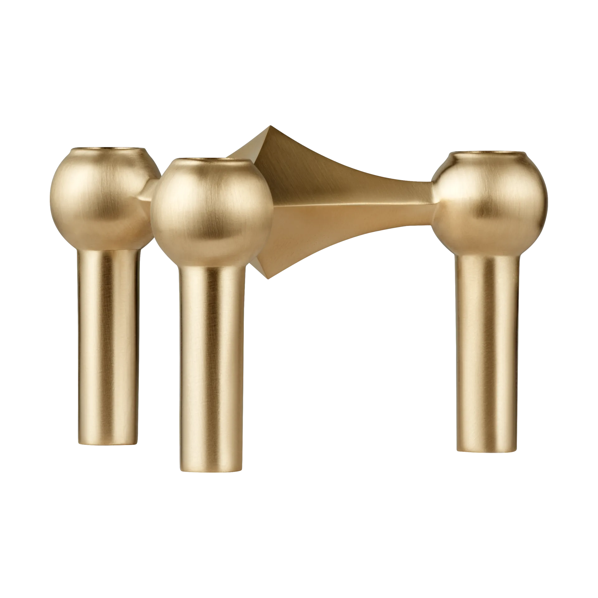 Nagel candle holder, Brushed brass STOFF Nagel