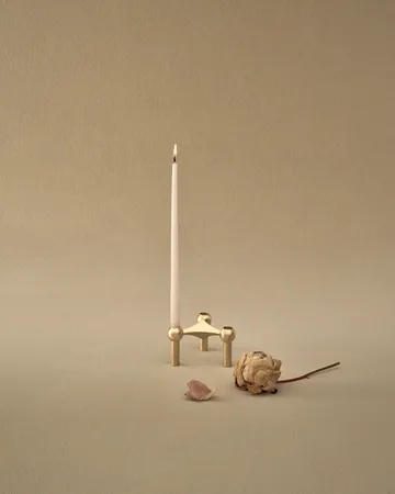 Nagel candle holder - Brushed brass - STOFF Nagel