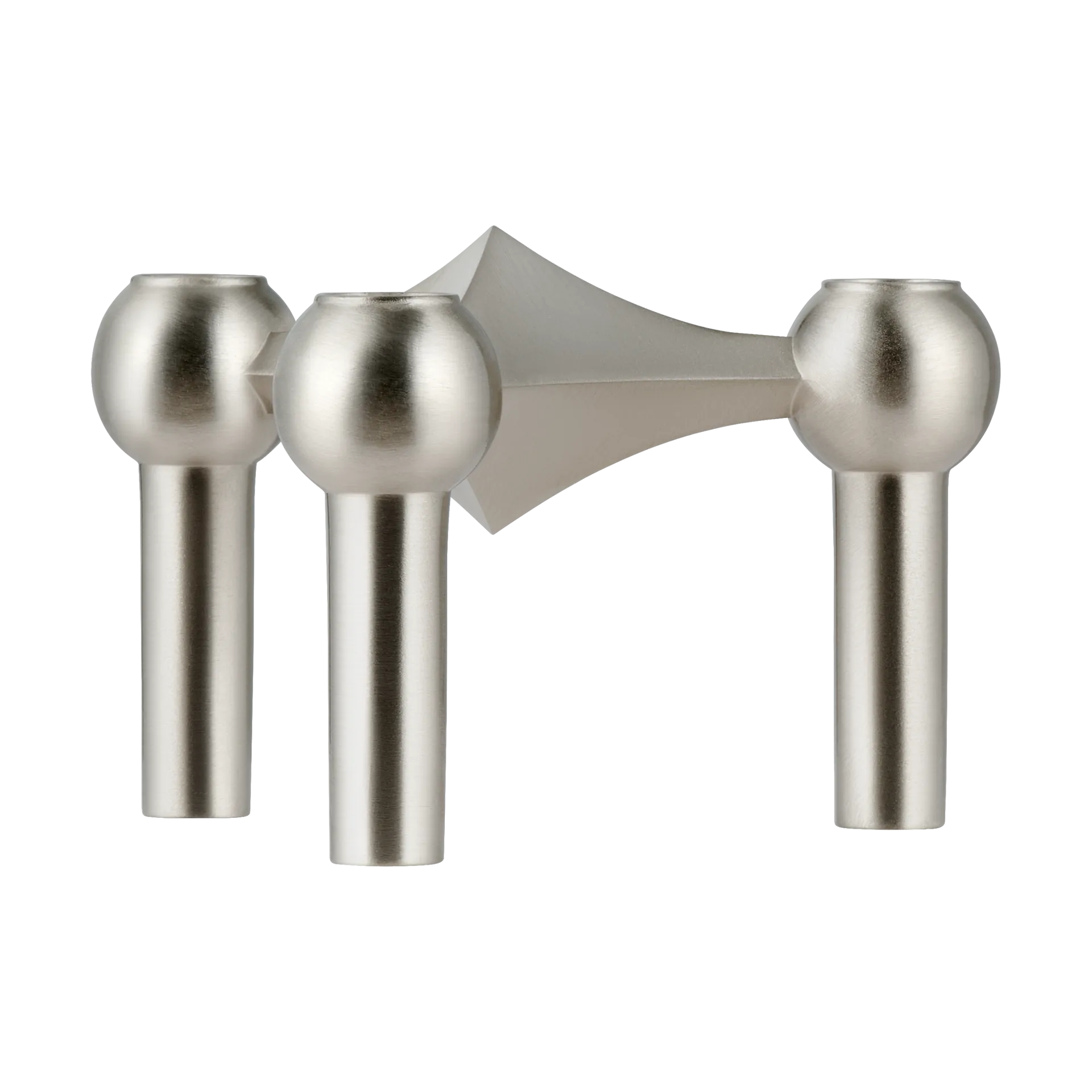 Nagel candle holder, Brushed chrome STOFF Nagel
