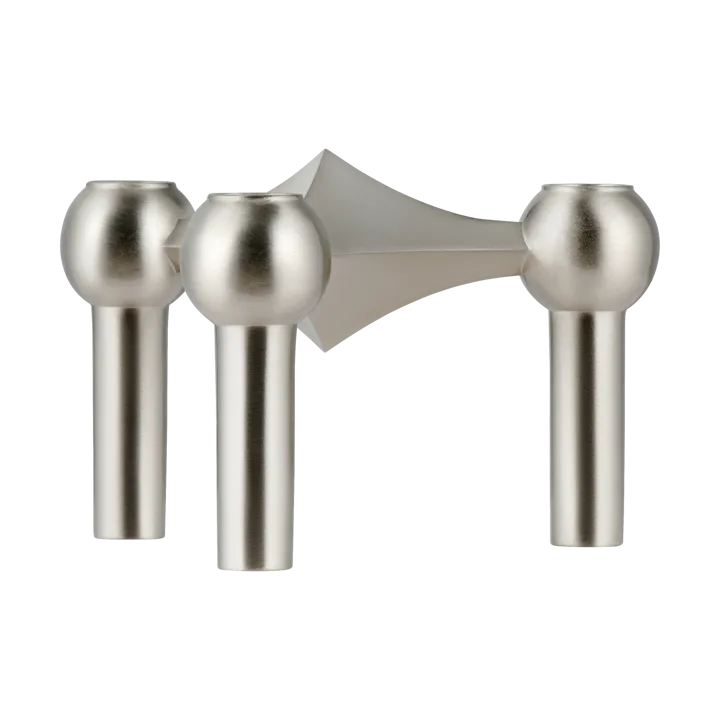 Nagel candle holder - Brushed chrome - STOFF Nagel